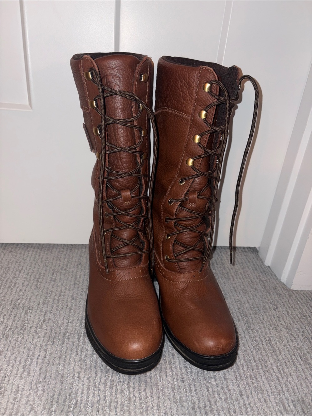 Ariat Women's Tall Brown Lace-Up Leather Boots